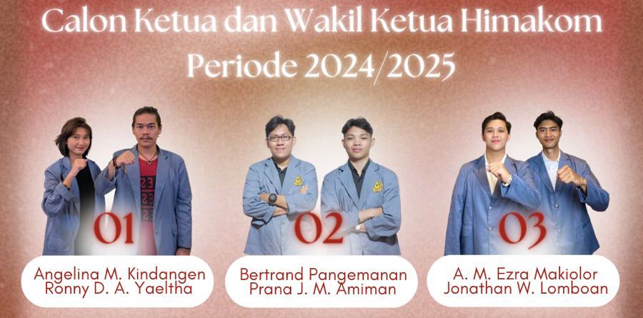 Para calon ketua dan wakil ketua HIMAKOM Unsrat Periode 2024/2025 (Istimewa)