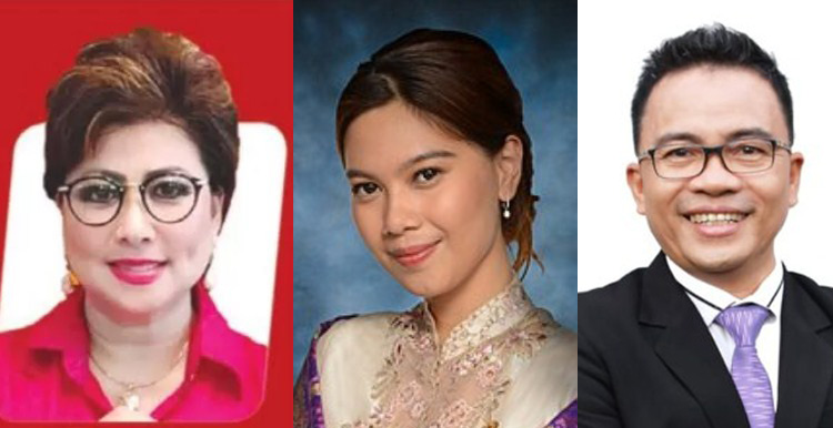 3 Calon DPD dengan suara tertinggi, Maya Rumantir, Cherish Harriette, Stefanus Liow.