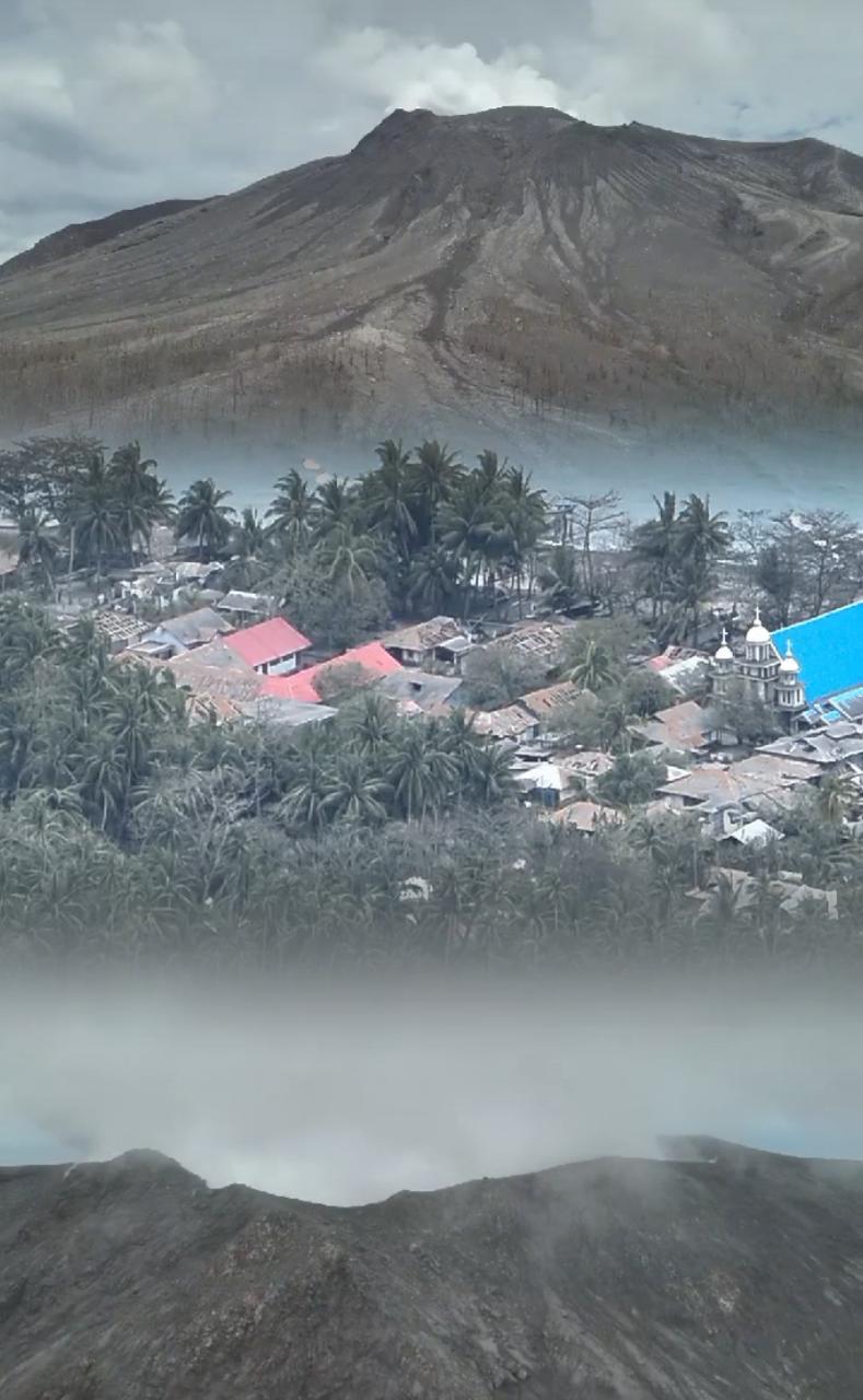 Dampak letusan Gunung Api Ruang, maka pulau tersebut kosong. (Istimewa)