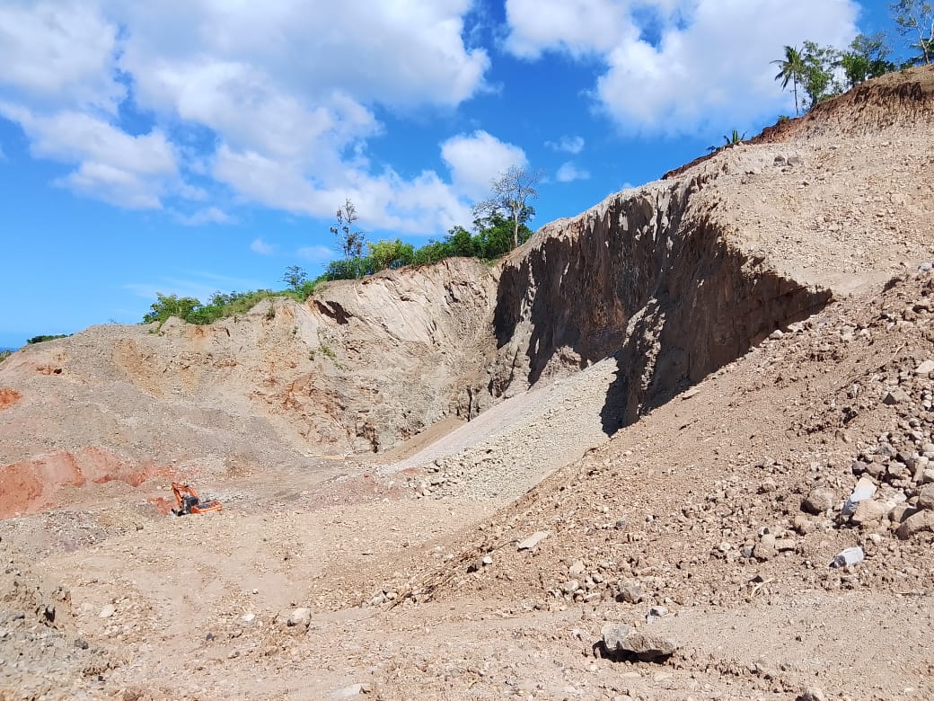 Objek lahan milik salah satu legislator Minut terpilih yang diduga diserobot PT King Crusher di Desa Lansot, Kecamatan Kema, Minahasa Utara.