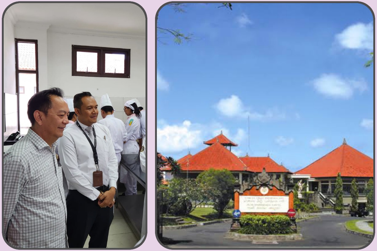 HEBAT: Wali Kota Tomohon Caroll Senduk SH saat berkunjung ke Poltekpar Bali, diyakini mampu mendorong kualitas SDM pariwisata Tomohon makin berkualitas kedepannya. Dok istimewa