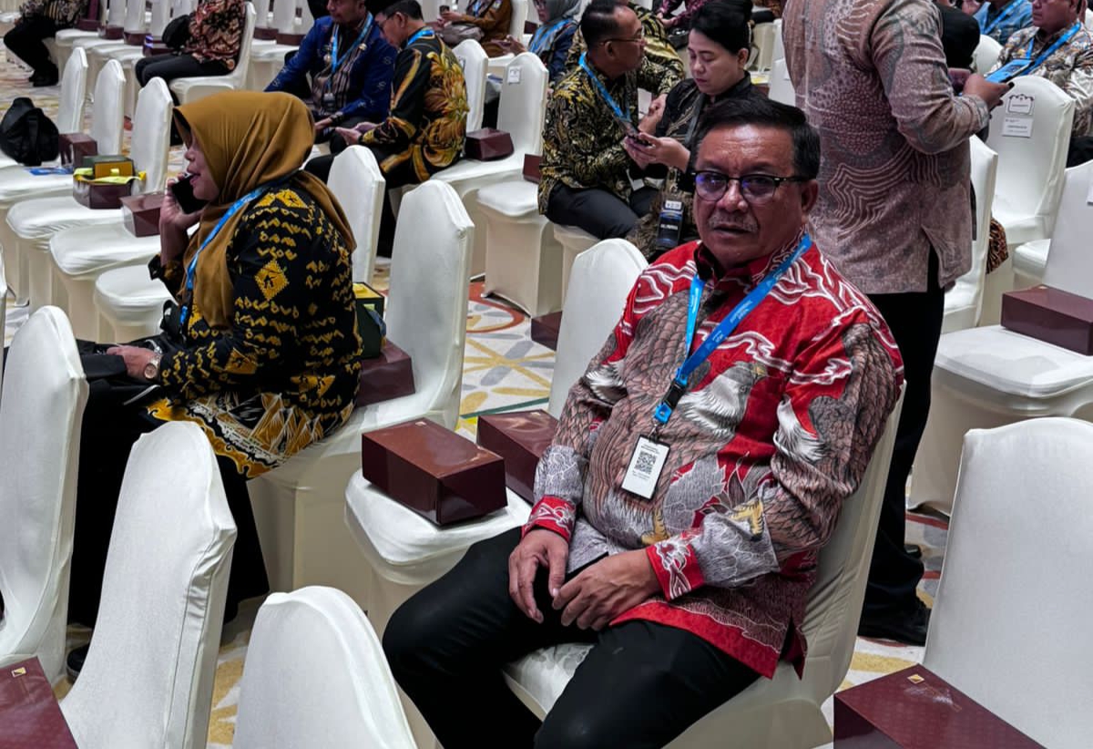 Wali Kota Bitung Maurits Mantiri di sela kegiatan Musrenbang Nasional Tahun 2024, yang dibuka Presiden Joko Widodo.(Dok Istimewa)