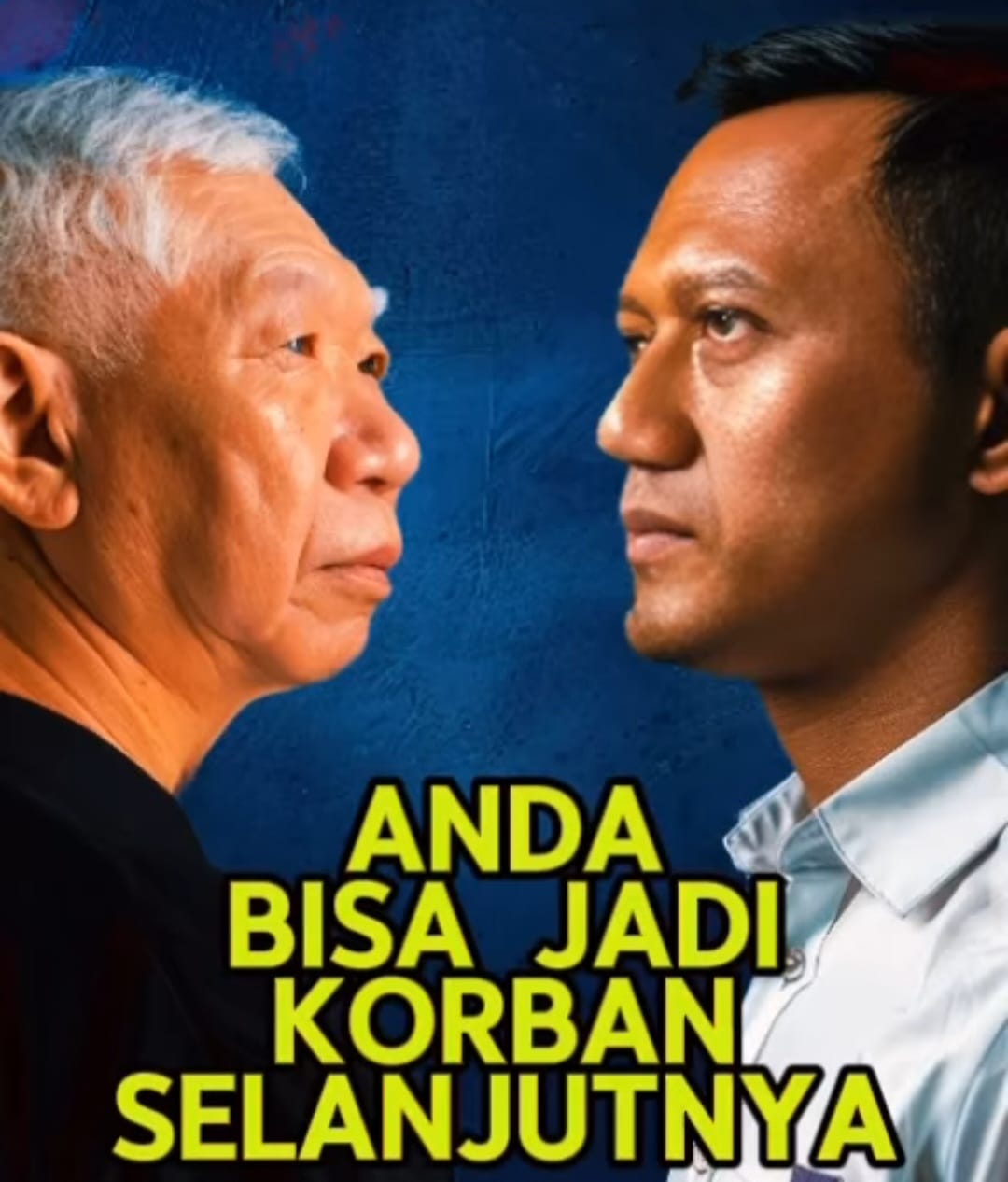 BASMI MAFIA TANAH: Menteri ATR/BPN Agus Yudhoyono (kanan) dan Agus Abidin yang disebut-sebut warga sebagai seorang makelar bahkan mafia tanah.