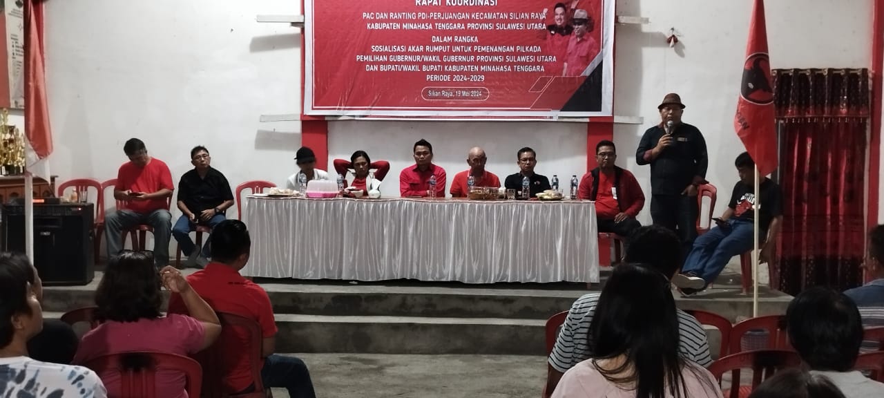 SOLID: Suasana Rapat Koordinasi PAC PDIP Silian Raya Minahasa Tenggara. Dok istimewa