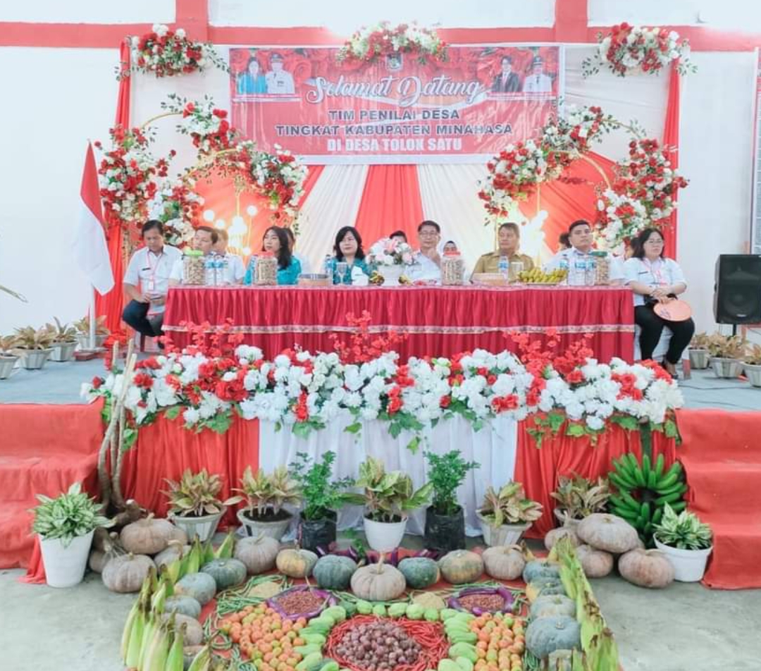 SANGAT SIAP: Saat penilaian oleh Tim di Desa Tolok Satu, Kecamatan Tompaso belum lama ini.