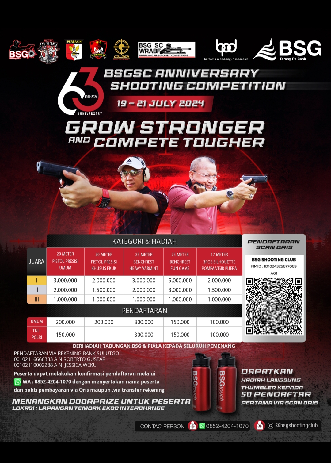 SIAP MENGHENTAK: BSG Shooting Competition 2024 siap bergulir di bulan Juli mendatang. Dok istimewa