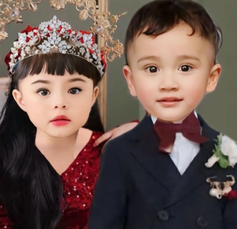 Foto editan netizen soal pernikahan Ameena dan Rayanza.