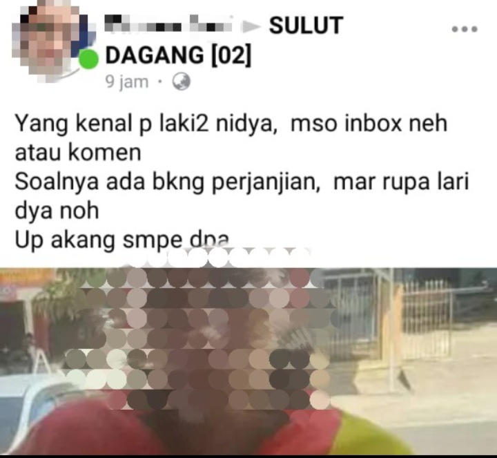 Postingan akun VS yang dilaporkan CM di SPKT Polres Bitung.(Dok Istimewa)
