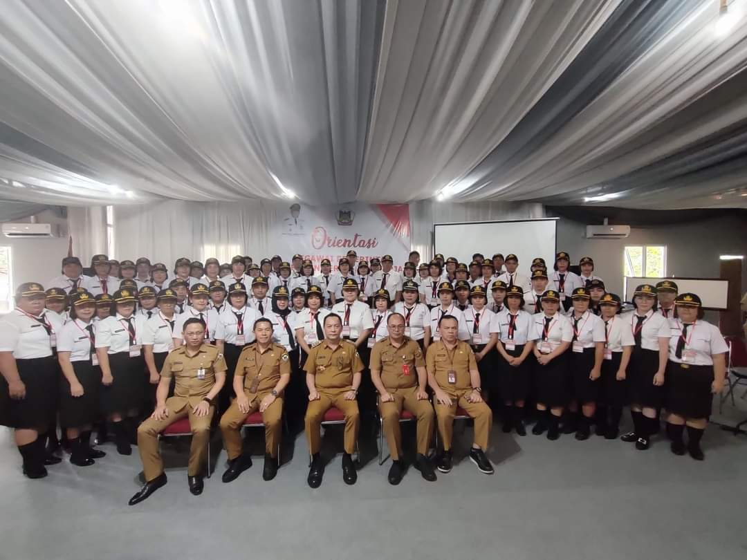 SINERGI BERSAMA: Suasana pelaksanaan Pembukaan Orientasi P3K dibuka langsung oleh Wali Kota Caroll Senduk SH dan jajaran. Dok istimewa