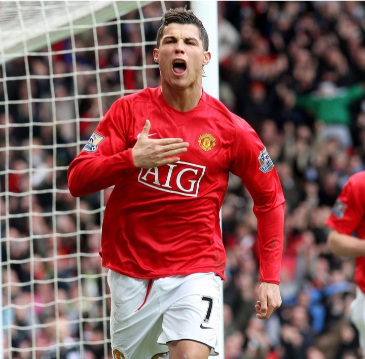 Cristiano Ronaldo saat masih berseragam Manchester United.