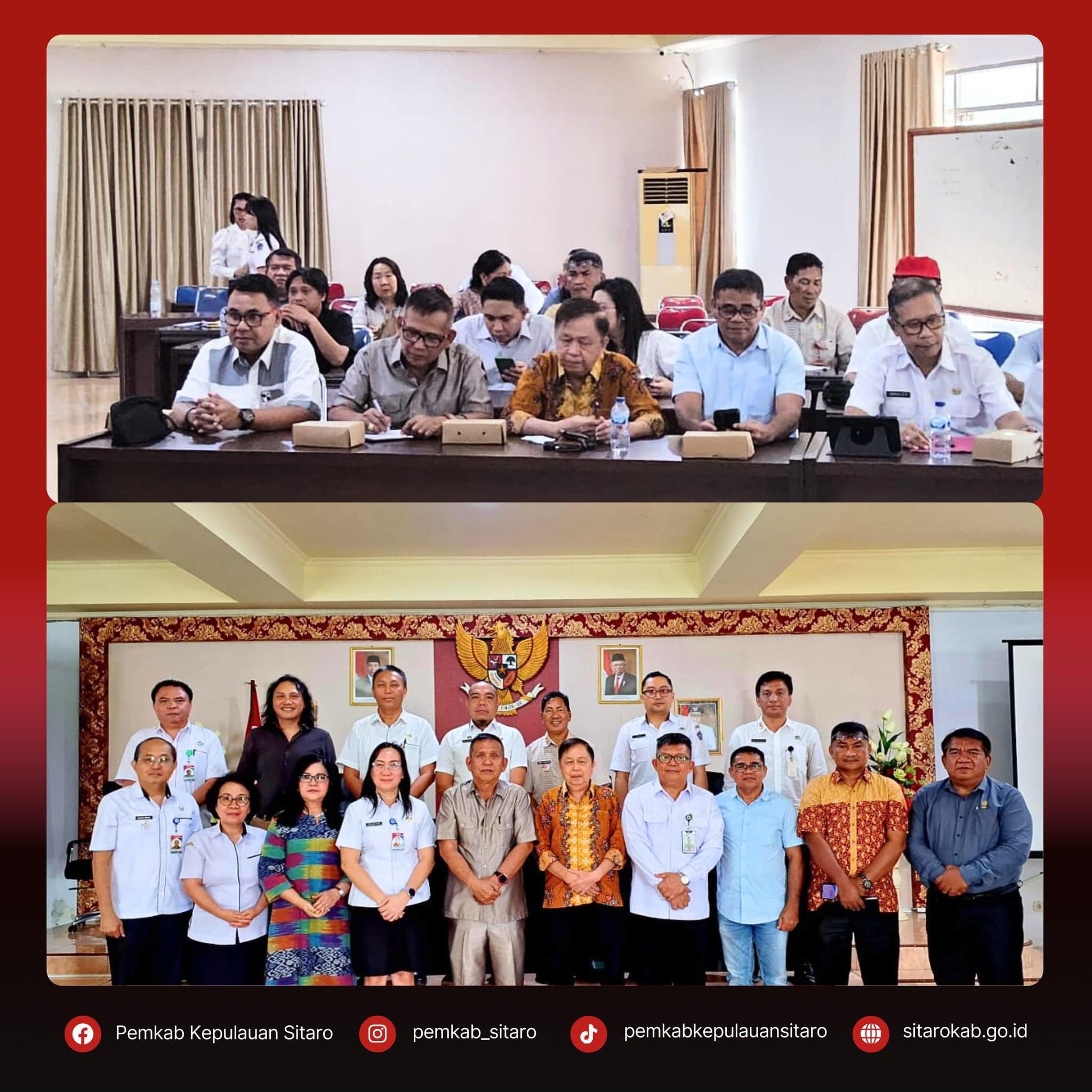 Sekretaris Daerah (Sekda) Sitaro Denny Kondoj, hadiri pelaksanaan evaluasi Rancangan Peraturan Daerah (Ranperda) Rencana Pembangunan Jangka Panjang Daerah (RPJPD) Tahun 2025-2045.