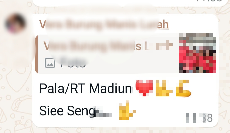 Tangkapan layar percakapan WhatsApp terkait dugaan pengerahan Pala dan RT di Kelurahan Madidir Unet untuk kegiatan politik, oleh oknum lurah.(Dok Istimewa)