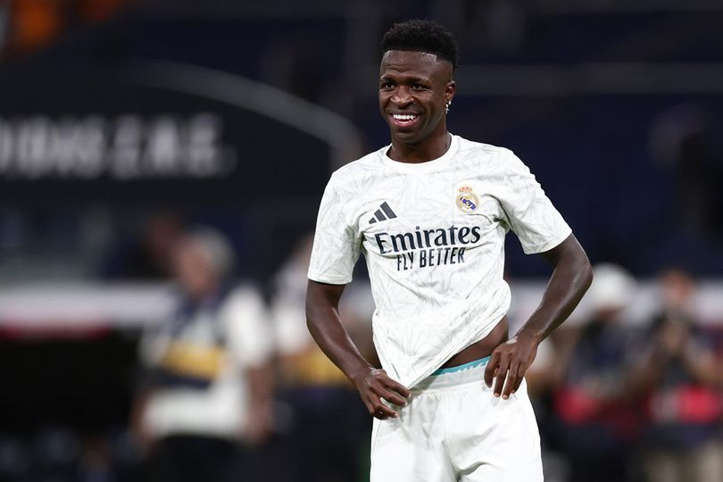 Aksi Vinicius Junior pada laga Real Madrid vs Real Betis di pekan ke-4 La Liga 2024/2025