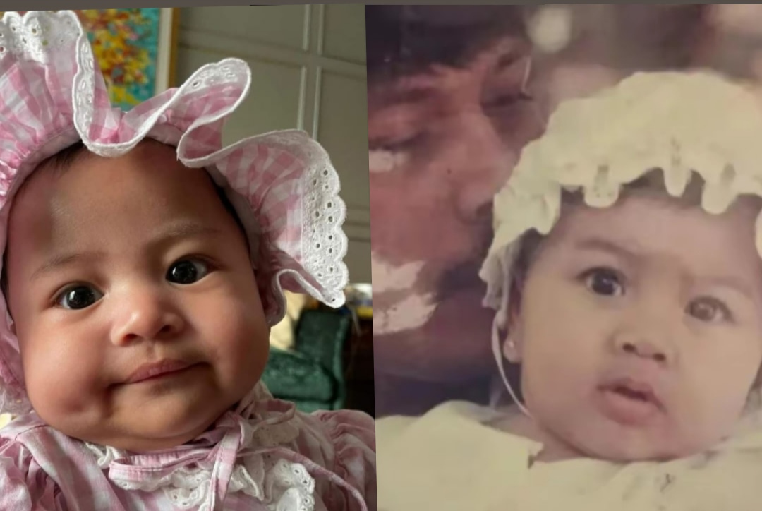 Foto Nisya Ahmad dan Lily yang terlihat mirip