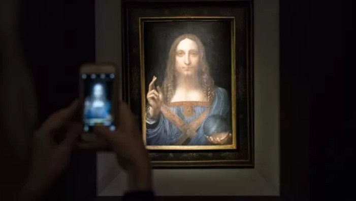Ilustrasi Salvator Mundi karya Leonardo da Vinci.