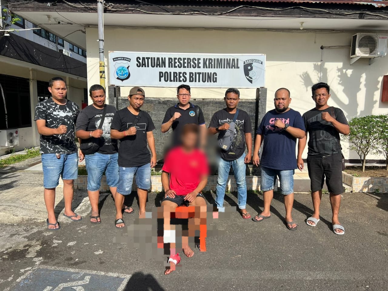 Pelaku pembunuhan terhadap gadis belia di kos-kosan Mawar ditangkap oleh aparat Polres Bitung.(Dok Istimewa)