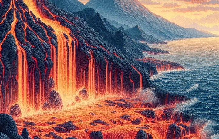 Ilustrasi Gunung Berapi. (Bing)