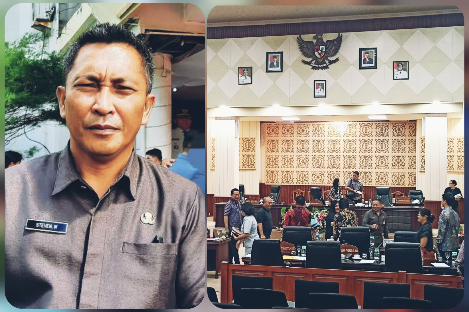 Sekwan DPRD Tomohon Steven Waworuntu, foto lain suasana rapat paripurna DPRD Kota Tomohon, Jumat (20/9/2024). Dok istimewa