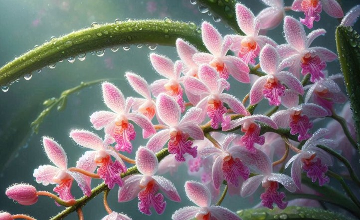 Anggrek ekor tupai, atau sering disebut Rhynchostylis retusa. (Bing)