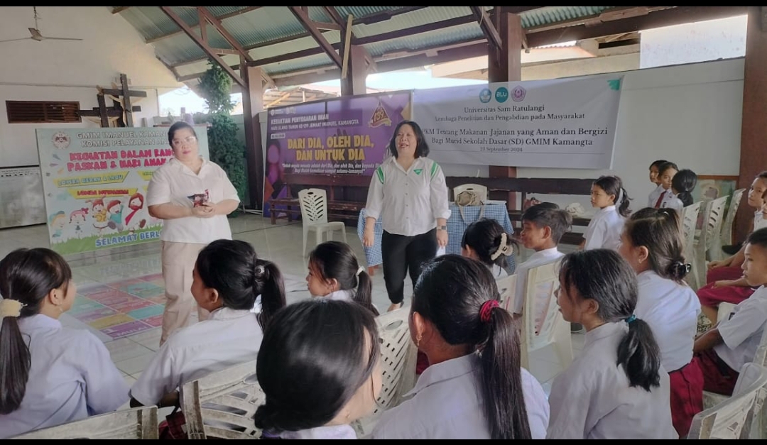 Dosen Teknologi Pangan UNSRAT Gelar Edukasi Makanan Jajanan Aman dan Bergizi bagi Murid SD GMIM Kamangta