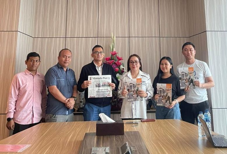 Audiensi Sales Manager, Manager Operasional, dan Sales Excecutive Perumahan Grand Tikala dengan Direktur Keuangan Manado Post bersama MPmeta di Grha Pena Manado Post.