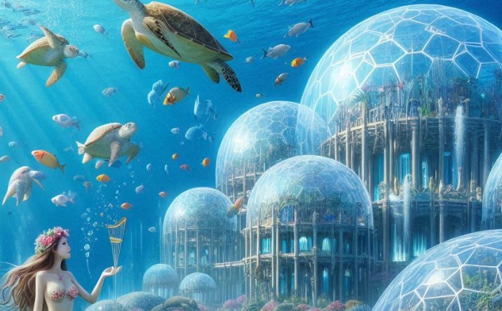 Ilustrasi Kota Atlantis. (Bing)