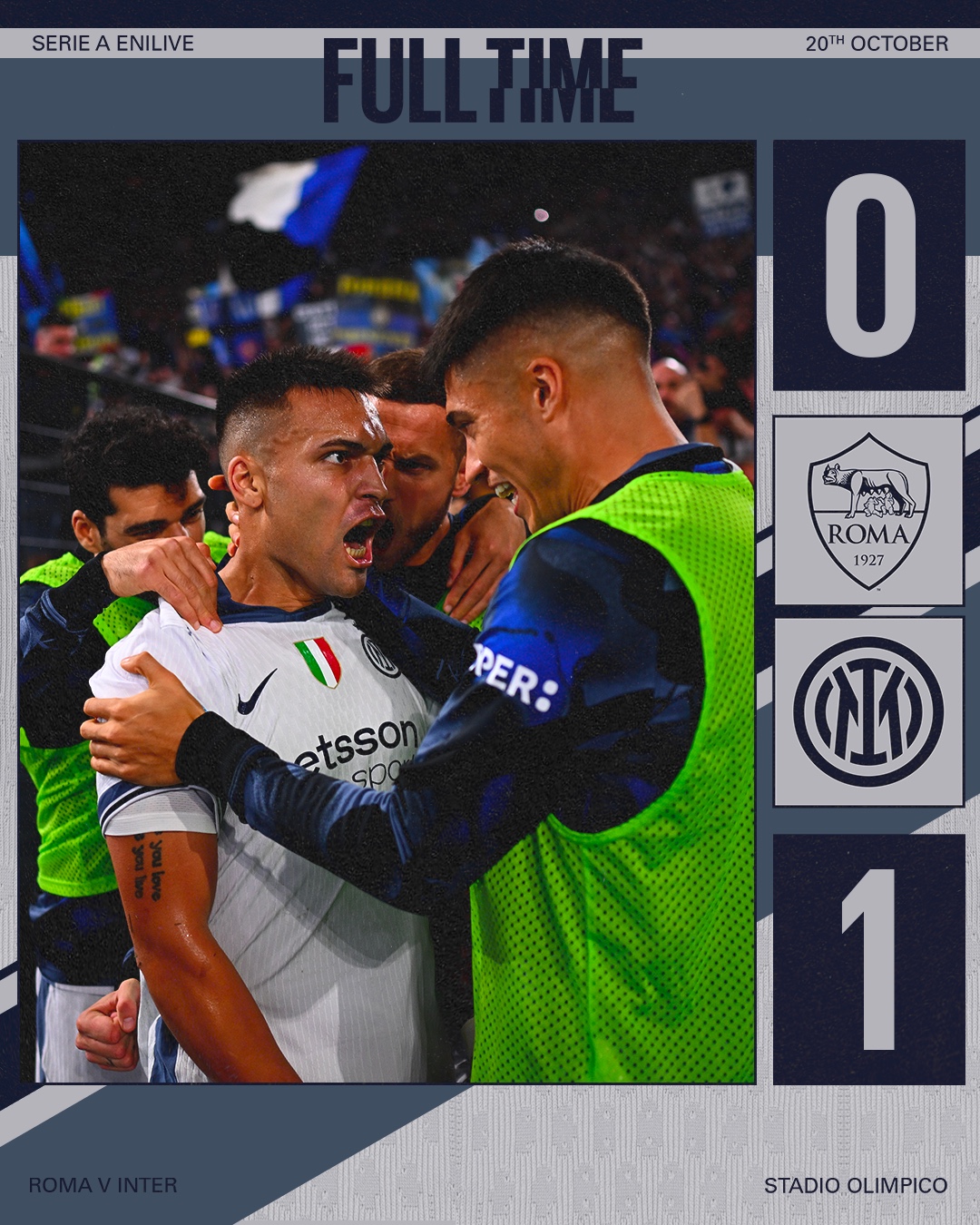 Inter berhasil meraih kemenangan atas AS Roma. (Sumber foto: Instagram/@inter)