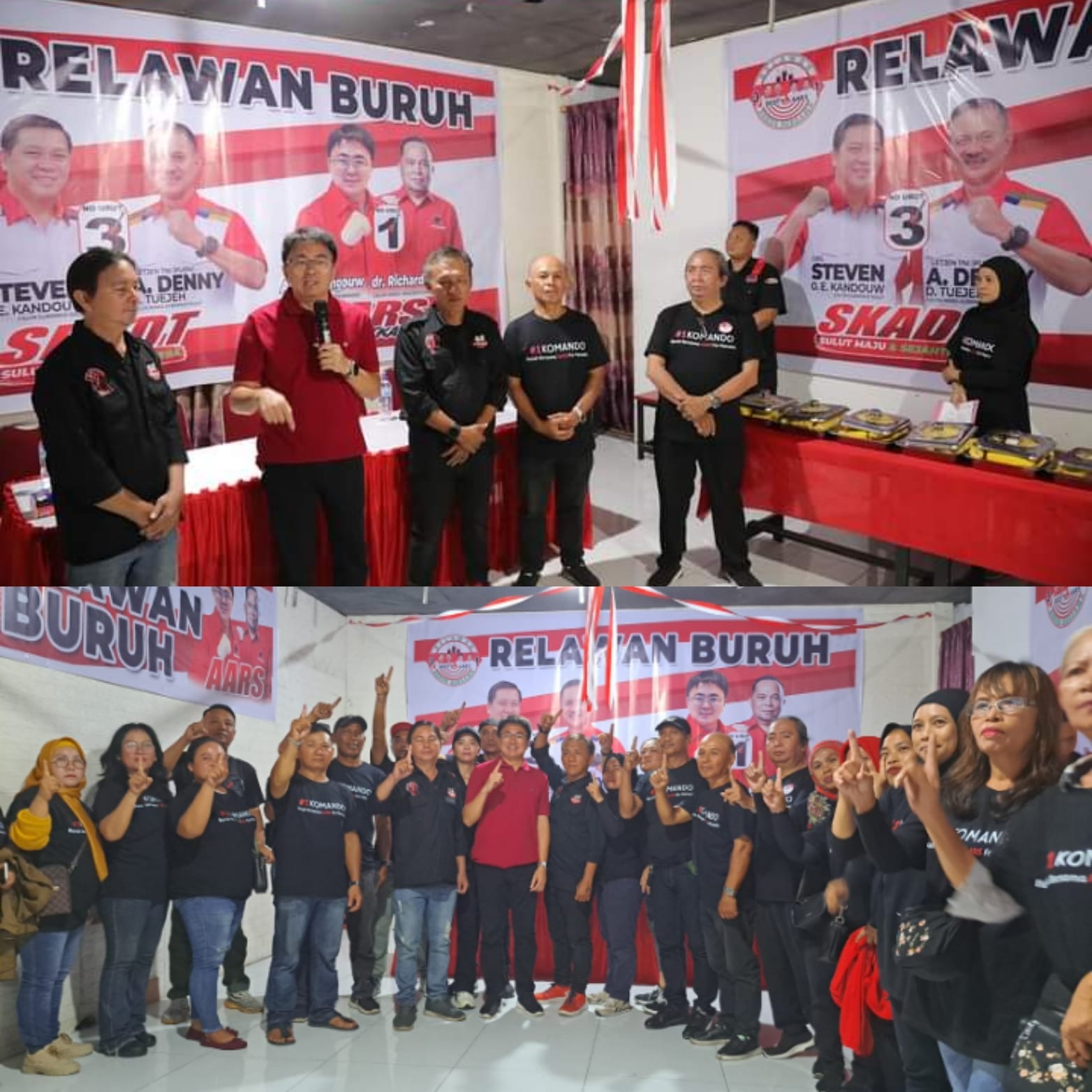 Relawan buruh untuk AARS dan SKDT usai dikukuhkan.