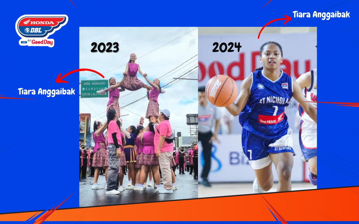 Dokumentasi pribadi Tiara Anggaibak dan salah satu aksinya di DBL Manado 2024