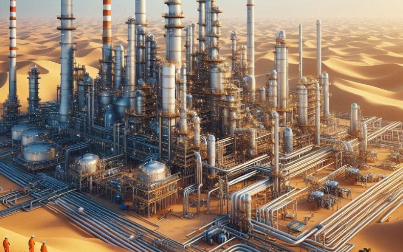 Ilustrasi Kilang Minyak. (Bing)