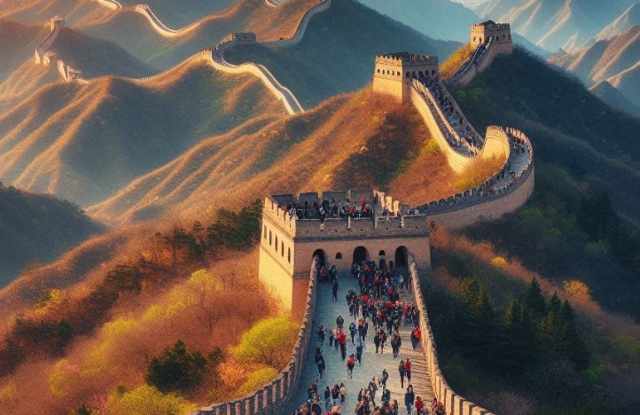 Ilustrasi Tembok China. (Bing)