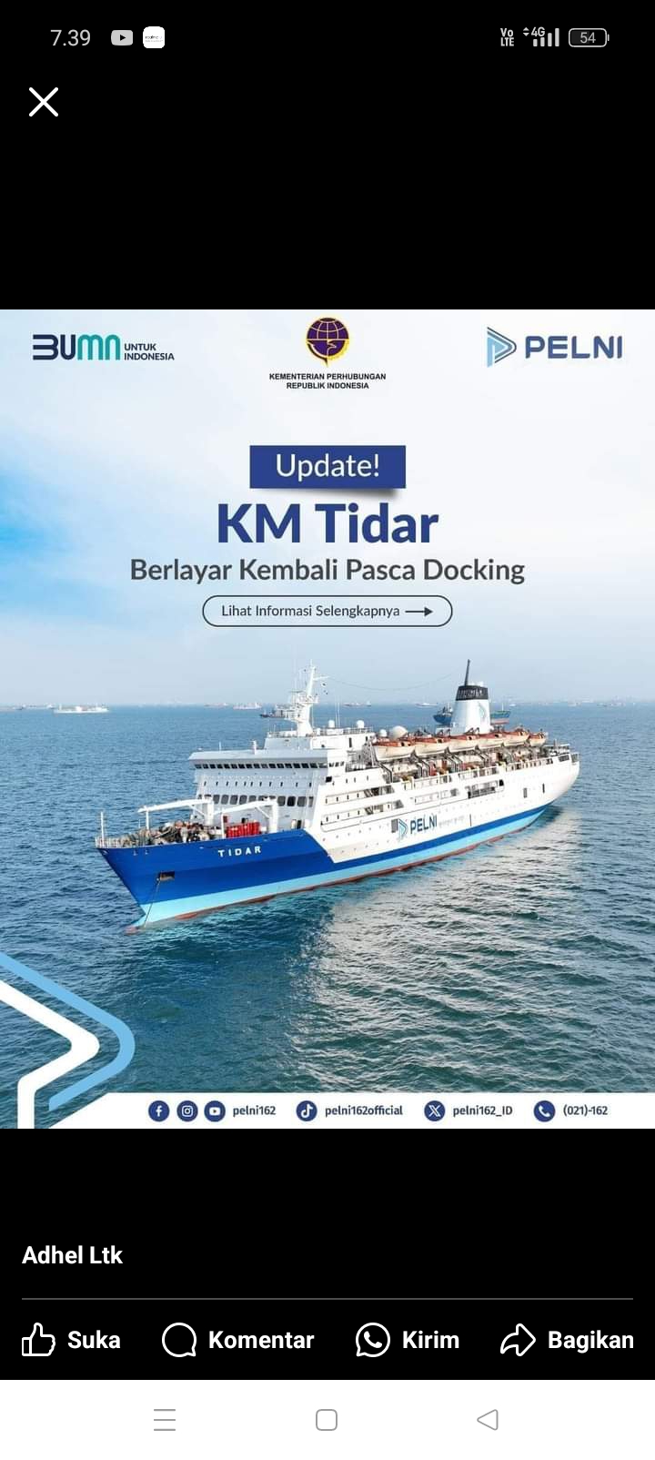 KM Tidar.(Dok Istimewa)