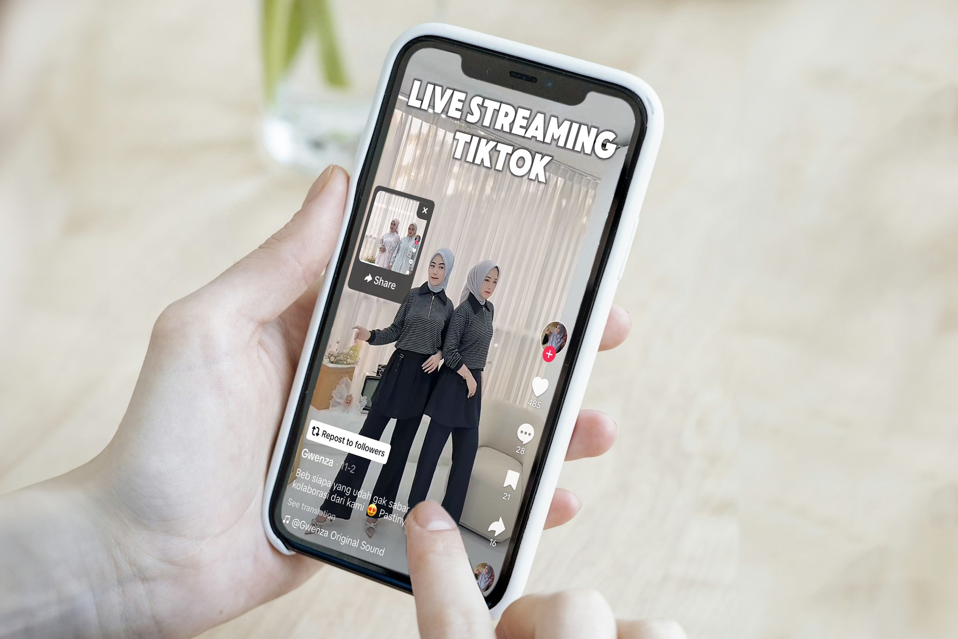 Ilustrasi Live Streaming TikTok