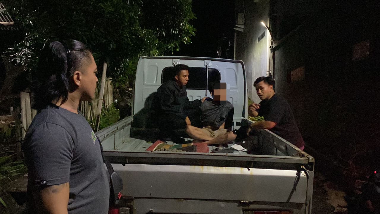 RD diamankan Tim Tarsius Presisi Polres Bitung, saat hendak mencoba kabur dengan kendaraan.(Dok Istimewa)