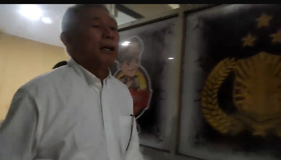 Agus Elektrik atau Agus Abidin terpantau berada di Polda Sulut