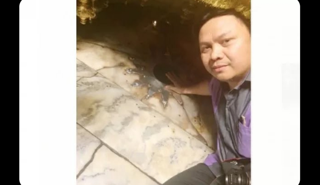 Wartawan Manado Post Tommy Waworundeng di Betlehem tempat Yesus lahir