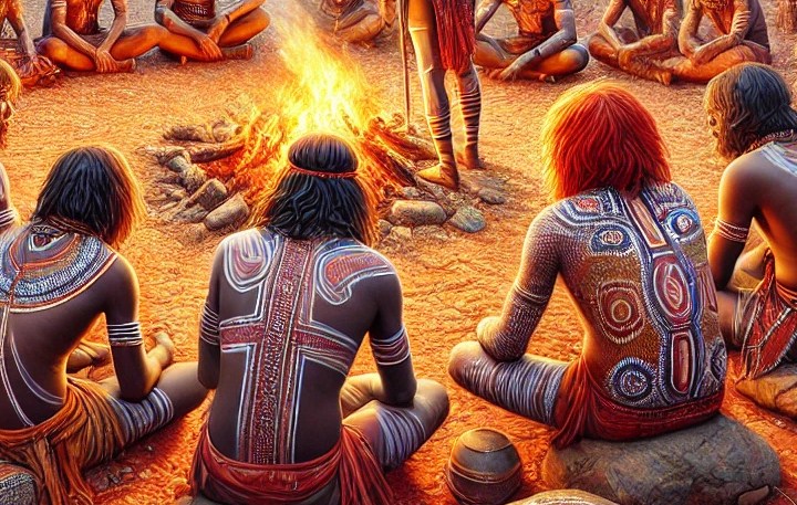 Ilustrasi Suku Aborigin. (ChatGPT)