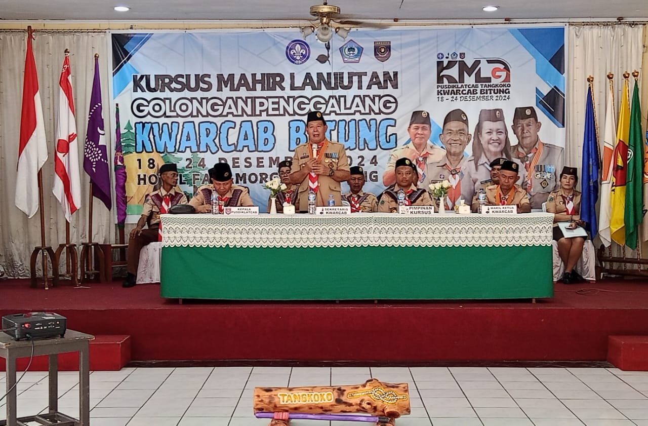 Salah satu kegiatan Kwarcab Gerakan Pramuka Kota Bitung, Desember 2024.(Franky Sumaraw/MP)