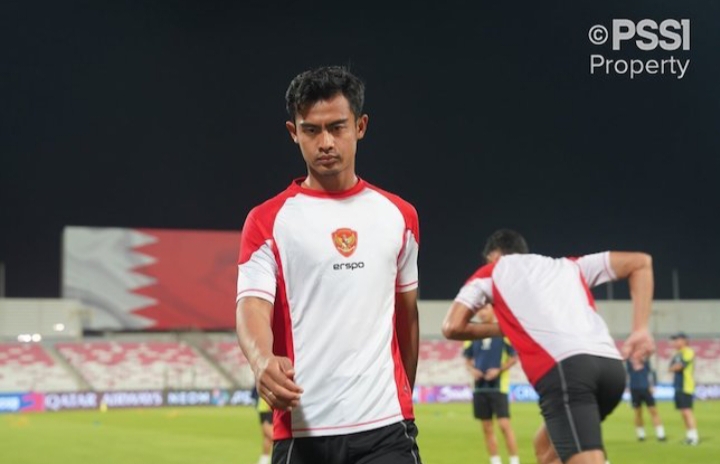 KERJA KERAS: Pratama Arhan saat latihan bersama Timnas Indonesia.