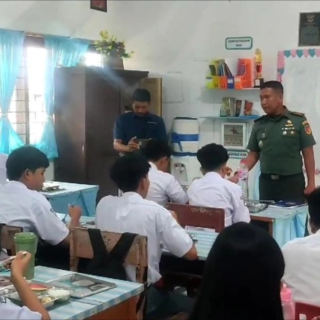 PENINJAUAN Program Makan Bergizi Gratis oleh Dandim 1309 Manado, Letkol Arh Yosip Brozti.