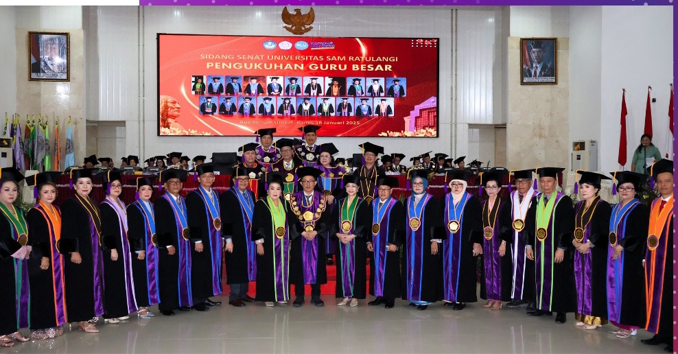 Pengukuhan 21 Guru Besar di Unsrat, Kamis (16/1)