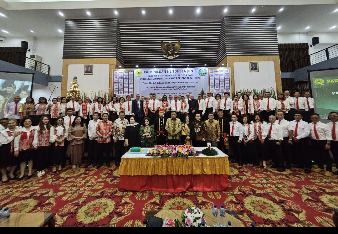 Gubernur Sulawesi Utara Olly Dondokambey Hadiri Perayaan Natal dan Pengukuhan Pengurus Paimpuluan Ne Tonsea (PNT) 2024-2028