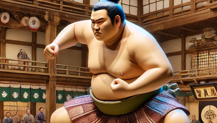 Ilustrasi Atlet Sumo. (ChatGPT)