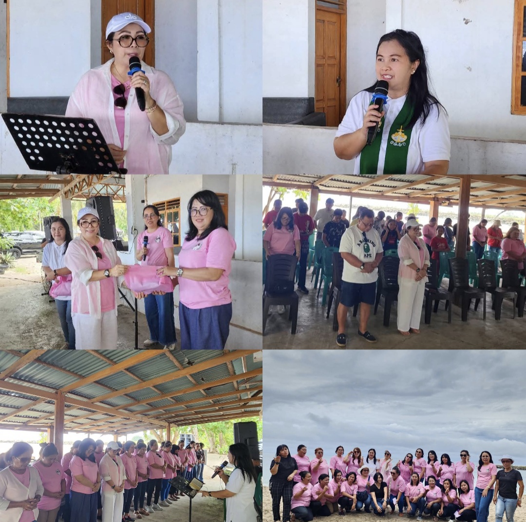 TUNTAS: Pembubaran Panitia H2RG 2024 GMIM Petra Sawangan, di Pantai Atep Ok, Senin (27/1/2025).