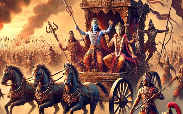 Ilustrasi Mahabharata. (ChatGPT)