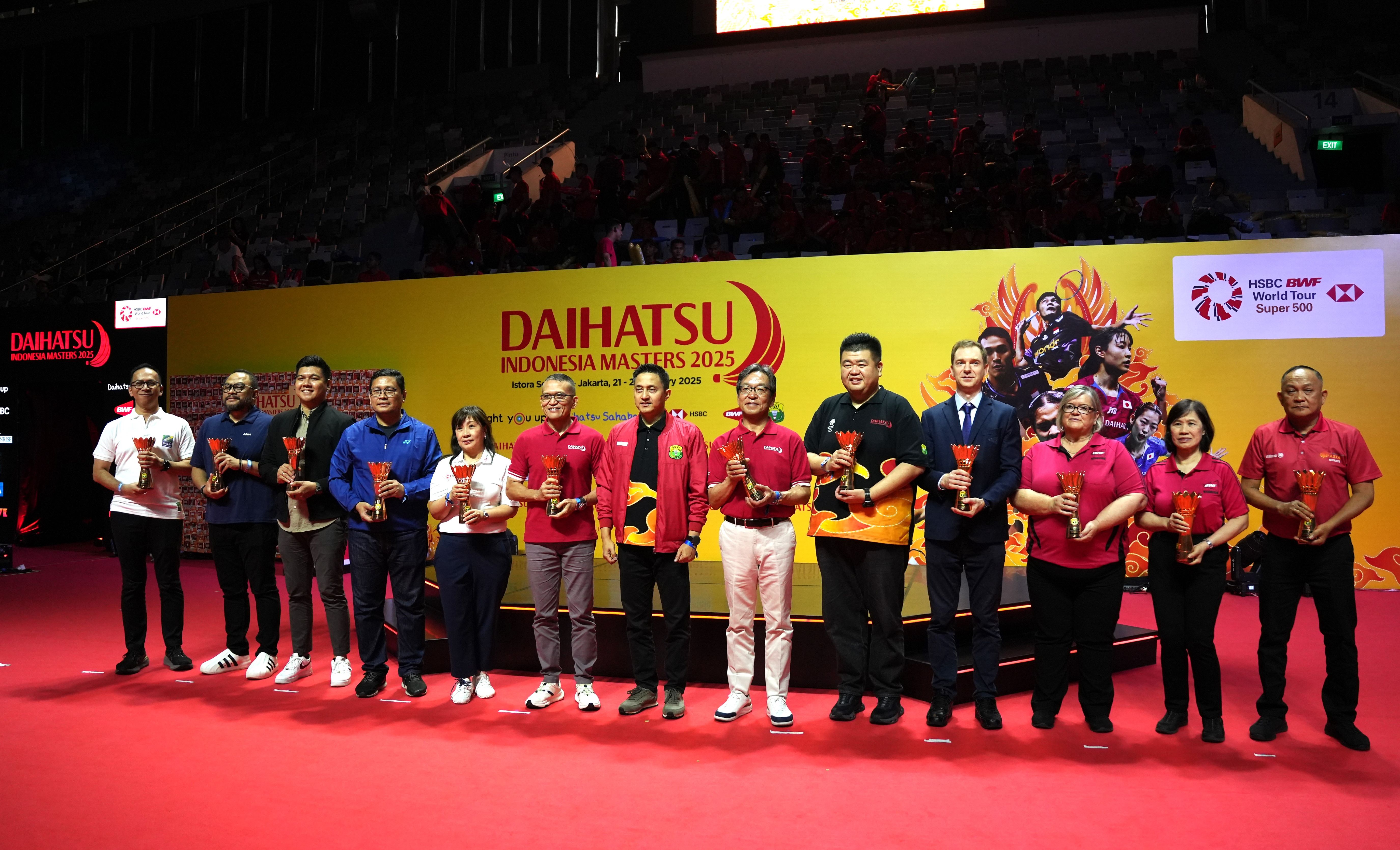 Apresiasi PBSI kepada merek sponsor dan BWF, khususnya konsistensi dukungan Daihatsu di bulu tangkis Indonesia Masters 8 Tahun berturut-turut sejak 2018