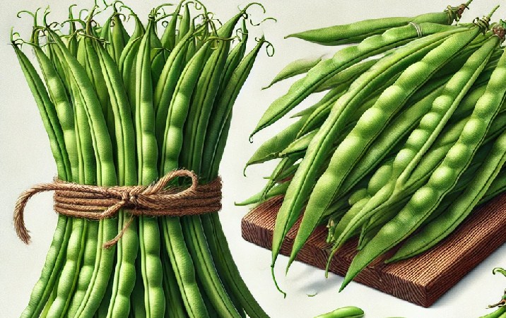Ilustrasi kacang Panjang. (ChatGPT)