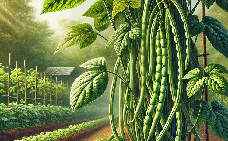 Ilustrasi Kacang Panjang. (ChatGPT)