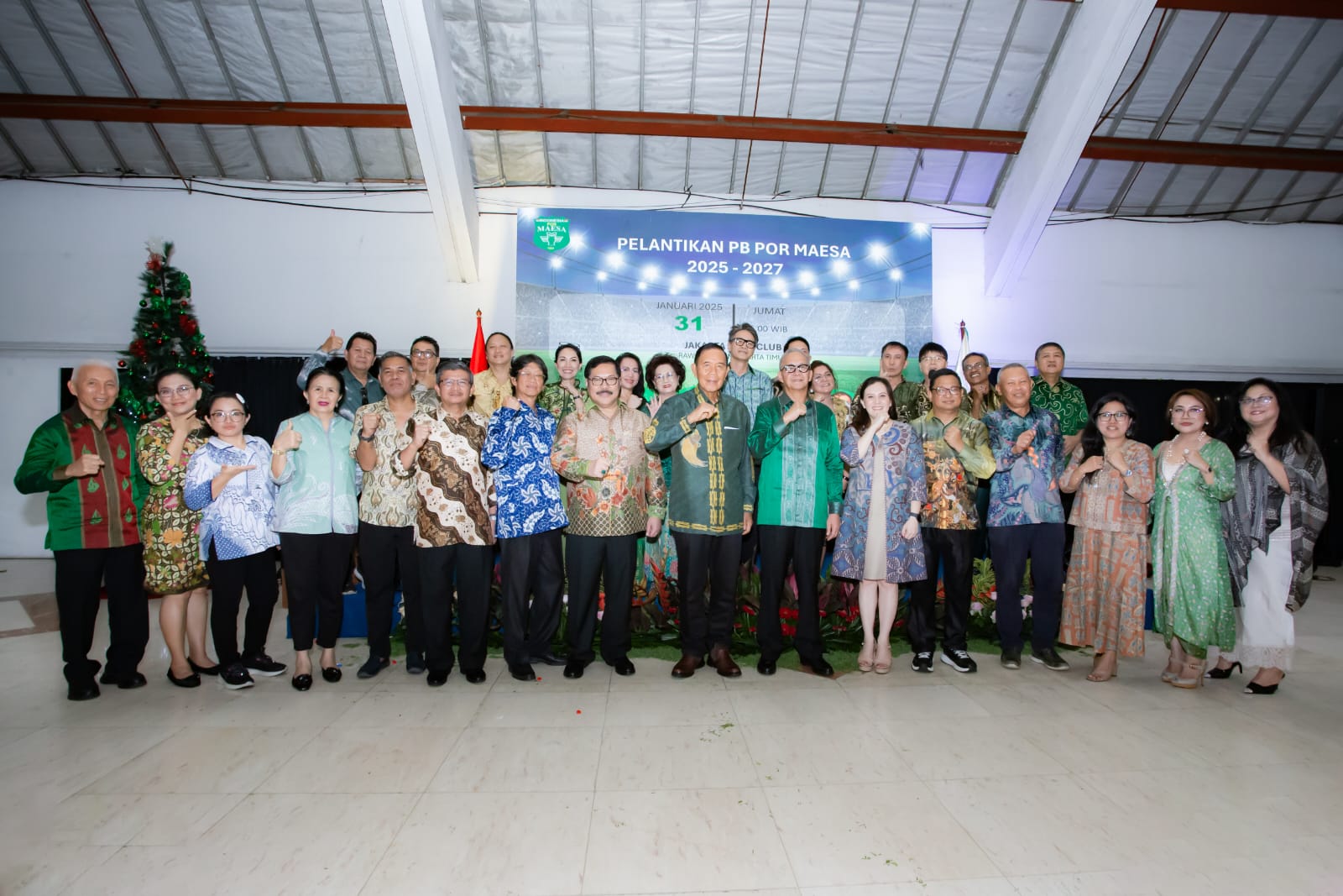 KOMPAK: Pengurus Besar Persatuan Olahraga (POR) Maesa Natalan bersama di Area Lapangan Golf Rawamangun, Jakarta Timur, Jumat (31/01/25).