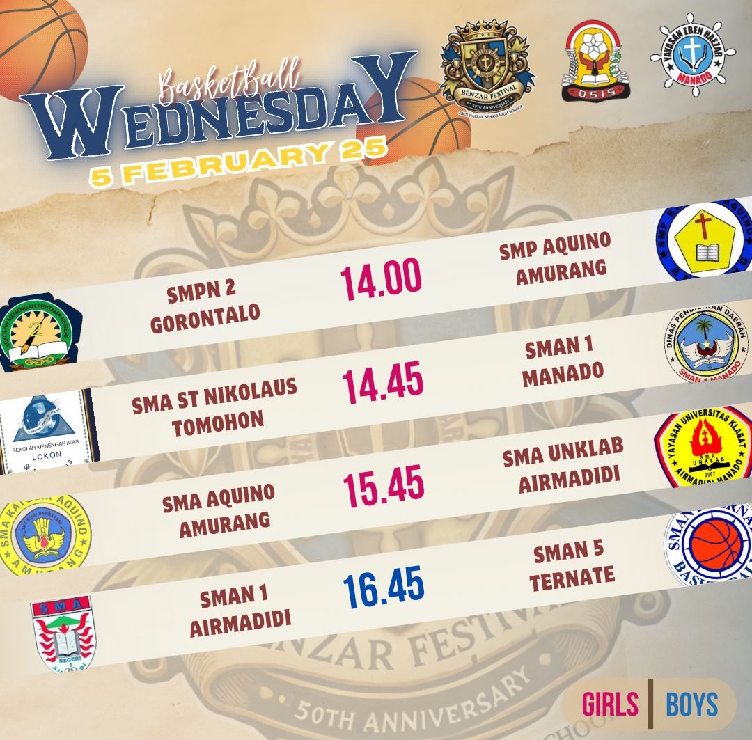 Jadwal Benzar Festival 2025, Rabu (5/2).